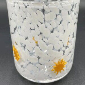 Anthropologie Icon Juice Glass–Confetti Sun–17.25 oz 4.5x3.5 Handblown NIB